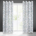  Fiona kék fehér függöny virágmintával 140x250 cm (398685)