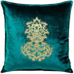  Royal4 bársony párnahuzat arany színű díszítéssel Sötét türkiz 45x45 cm (390245)