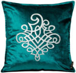  Royal3 bársony párnahuzat ezüst színű díszítéssel Sötét türkiz 45x45 cm (390242)