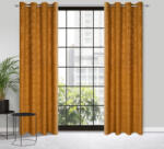  Octavia áttört levélmintás bársony függöny Mézsárga 140x250 cm (386962)