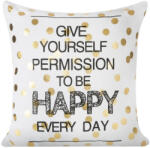  Dani nyomtatott mintás párnahuzat Fehér/arany 40x40 cm (126047)