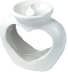 Ancient Wisdom Fehér Szív-olaj és Viaszégető Aromalámpa Dupla Tálcával (pkob353a)