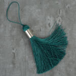  Mel egyszerű bojtos függönydísz fém gyűrűvel Tengerkék (397765)