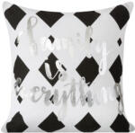  Enola nyomtatott mintás párnahuzat Fehér/ezüst 40x40 cm (126048)