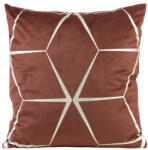  Blink28 bársony párnahuzat Téglavörös/ezüst 45x45 cm (391052)