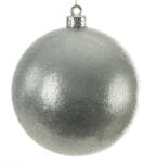 33b csillámos műanyag karácsonyfadísz Ezüst 10 cm (430347)