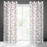  Jenny mintás dekor függöny Fehér/piros 140x250 cm (401383)