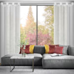  Luna fényes cérnával átszőtt eső hatású függöny Fehér 140x250 cm (419664)