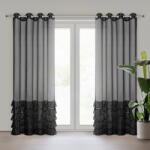  Dani fodros fényáteresztő függöny Fekete 140x250 cm (453873)