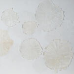  Virágos növényt ábrázoló kézzel festett falikép 499 Fehér 100x100 cm (408523)