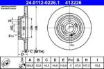 ATE Disc frana Mercedes Clasa A W177/V177, CLA C118 ATE 24.0112-0226.1 (24.0112-0226.1)
