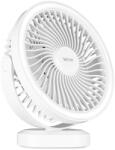 Vayox Ventilator LED reîncărcabil de masă cu iluminare LED/3W/5V USB 2400 mAh alb (BX0059) Ventilator