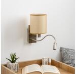 Brilagi Lampă LED de perete Brilagi NUBILA 1xE27/25W/230V + LED/3W crom mat/maro deschis (BG1556Q)