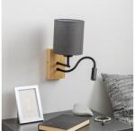 Brilagi Lampă LED de perete BRILAGI NUBILA WOOD 1xE27/25W/230V + LED/3W stejar/antracit (BG1564G)