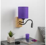 Brilagi Lampă LED de perete BRILAGI NUBILA WOOD 1xE27/25W/230V + LED/3W stejar/mov (BG1564M)
