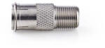 Nedis CSGP41956ME műholdas és antenna adapter, 10 db, F Férfi Gyors, F Nő, Nikkelezett, 75 Ohm, Egyenes, Fém, Ezüs (CSGP41956ME) - mulan