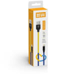 ColorWay Kábel, USB - Apple Lightning (national) 2.4A 1m blue yellow (CW-CBUL052-BLY) (CW-CBUL052-BLY)