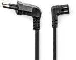 Nedis CEGL11055BK20 tápkábel, Euro Férfi | IEC-320-C7 | Szögletes | szögben balra | Nikkelezett | 2, 00 m | Lakás | PVC (CEGL11055BK20)