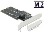 Delock 3 SATA port és 2 M. 2 B kulcsos csatlakozó PCI Express x4 Kártya - alacsony profilú formaténye (90499) - pepita