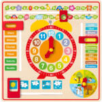 Woodyland Multipurpose Calendar With Clock (102191933)