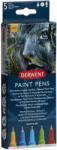 Derwent Professional tűfilc, 0.5 mm, Többféle felületre, 5 db/készlet, 2-es verzió, Matt színek (DW2305519)