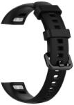 gigapack Óraszíj, kompatibilis, Honor Band 4 Gigapack pótszíj (egyedi méret, szilikon) fekete, gigapack csomagolás (GP-86906)