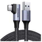 UGREEN US385 1m USB -Type-C fekete adat- és töltőkábel (US385)