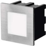 EMOS ZC0109 AMAL beépíthető LED irányfény, négyzet , 1.5W, 75lm, IP65, alumínium lámpatest, meleg fehér