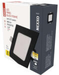 EMOS ZD2323 NEXXO LED süllyesztett lámpatest, négyzet, 12cm, 7/40W, 480 lm, IP20, meleg/semleges fehér, fekete