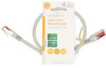 Nedis Cat6 patch kábel, szürke, aranyozott érintkezők, 10/100/1000 Mbit/s, hossz 0.5m, CCGL85220GY05 (CCGL85220GY05)