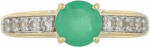  9 Karátos Arany Gyűrű Brazil Smaragddal és Fehér Topázzal, PCY11158/57