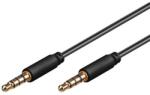 PremiumCord 4 pólusú jack M 3.5 to jack M 3.5, 0.5m (kjack4mm05)