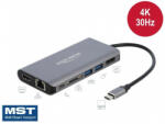 Delock USB Type-C dokkolóállomás 4K - HDMI / DP / USB 3.0 / SD / LAN / PD 3.0 (DL-87683)