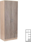 Miami gardróbszekrény 80x205 cm yorki tölgy-sonoma tölgy (HOLMGSZ80YTST)