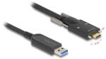 Delock Aktív optikai kábel USB 10 Gbps-A apa - USB Type-C apa csatlakozó csavarokkal az oldalain, 7, 5 m (DL-83201)