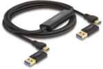 Delock USB Type-C 5 Gbps Adat kapcsoló kábel + KM kapcsoló 2 m (DL-83014)