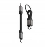 SWISSTEN Usb-c Usb-c kábel 9, 7 cm kulcstartó fekete (8595217488564)