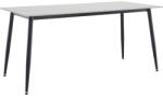 TEMPO KONDELA Étkezőasztal, fehér márvány/fekete, 160x80 cm, FLORENC TYP 2 - smartbutor
