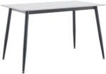 TEMPO KONDELA Étkezőasztal, fehér márvány/fekete, 121x71 cm, FLORENC TYP 1 - smartbutor