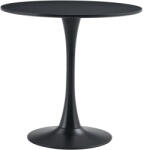 TEMPO KONDELA Étkezőasztal, kerek, fekete, átmérő 80 cm, REVENTON NEW - smartbutor
