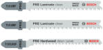 Bosch PRO laminate szúrófűrészlap készlet, T alakú befogószár, 3 részes, parketta, PVC (2608636429) - hardtools