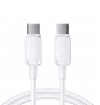 JOYROOM A14 USB-C to USB-C adatkábel, töltőkábel, fehér (100W, 5A, 1.2m)