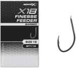 Matrix X1B Finesse Feeder 16 Barbed Lapkás, Szakállas Horog 10db (GHK201)