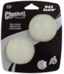 Chuckit! Max Glow - Strălucește în întuneric - Minge de cauciuc pentru câini (M; 6 cm; 2 mingi / set)