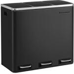 SONGMICS Szelektív szemeteskuka 3x18L, fekete (LTB54BK)