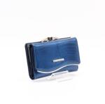 Jennifer Jones kék / lakk / krokkómintás kívül keretes közepes női bőr pénztárca 5245-2