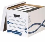 Fellowes Archiválókonténer, karton, FELLOWES, Bankers Box Basic Tall, kék-fehér