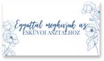 Personal Meghívó az esküvői asztalhoz - Kéknyomat Válasszon mennyiséget: 61 db és több