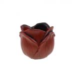  Kaspó kő rózsa 12.3*12.1*10.8cm piros (VTA386)