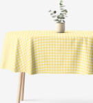 Goldea ovális teflonos terítő - sárga kockás 120 x 200 cm